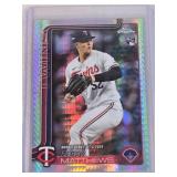 Zebby Matthews Rookie 2025 Topps Chrome Prism Refractor #USC171 - Minnesota Twins Baseball Card