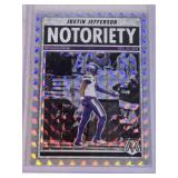 Justin Jefferson 2025 Panini Mosaic Notoriety #6 Silver Holo - Minnesota Vikings Football Card