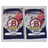 Lot of 2 Unopened Bowman Draft 2025 Baseball Card Packs