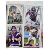 Lot of 30+ Stars and Rookie Football Cards Featuring Players like Joe Flacco, Brett Favre, and Cooper Kupp with Rookie and Special Edition Cards