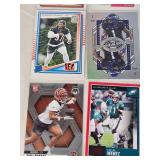 Lot of 30+ Stars and Rookie Football Cards Featuring Players like Joe Flacco, Brett Favre, and Cooper Kupp with Rookie and Special Edition Cards