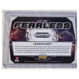 Jaxson Dart Rookie 2023 Panini Prizm Fearless Green RC #F-JDT - Football Card