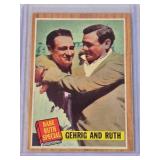 Babe Ruth and Lou Gehrig 1962 Topps Babe Ruth Special #140 - New York Yankees Vintage Baseball Card