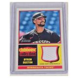 Byron Buxton 2025 Topps Heritage Clubhouse Collection Relic - Minnesota Twins Baseball Card