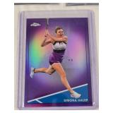 Lot of 3 Simona Halep Tennis Cards including Topps Chrome Refractor Numbered 027/199 and Base Cards