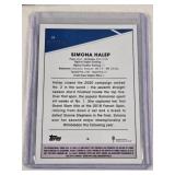 Lot of 3 Simona Halep Tennis Cards including Topps Chrome Refractor Numbered 027/199 and Base Cards