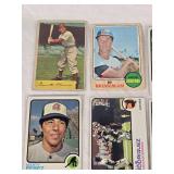 Lot of 13 Vintage Baseball Cards Featuring Chet Nichols, Marty Perez, Jim Hardin, and Milwaukee Brewers Team Card.