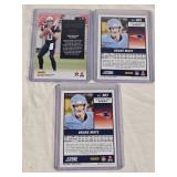 Lot of 3 Drake Maye Rookie Cards including 2024 Score and Donruss sets - New England Patriots.