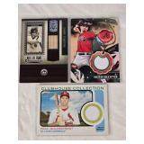 Lot of 3 Baseball Relic Cards Featuring AJ Smith-Shawver, Gary Carter, and Paul Goldschmidt