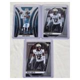 Lot of 3 Travis Hunter Rookie Cards featuring Panini Prizm and Prizm Elevate