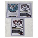 Lot of 3 Travis Hunter Rookie Cards featuring Panini Prizm and Prizm Elevate