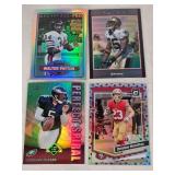 Lot of 6 Refractors Featuring Walter Payton, Reggie Bush, Donovan McNabb, Christian McCaffrey, Edgerrin James, and Ray Lewis