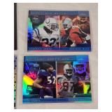 Lot of 6 Refractors Featuring Walter Payton, Reggie Bush, Donovan McNabb, Christian McCaffrey, Edgerrin James, and Ray Lewis