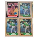Lot of 6 Mark McGwire Baseball Cards including Donruss Rated Rookie and Topps cards.