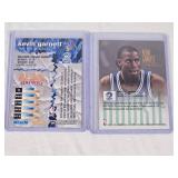 Lot of 2 Kevin Garnett Rookie Basketball Cards - Includes Topps Stadium Club and Fleer Ultra sets featuring Minnesota Timberwolves.