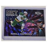 Kirill Kaprizov Rookie 2020-21 Skybox Metal Universe Foil Net Deposits #ND-1 - Minnesota Wild Hockey Card