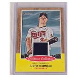Justin Morneau 2011 Topps Heritage Clubhouse Collection Relic #CCR-JMO - Minnesota Twins Baseball Card
