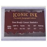 Tom Brady 2000-2018 Iconic Ink Facsimile Autograph Edition - New England Patriots Football Card