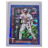 Luke Keaschall Rookie 2025 Topps Chrome Sapphire RC #USC106 - Minnesota Twins Baseball Card