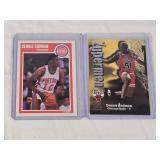 Lot of 2 Dennis Rodman Basketball Cards - Featuring Fleer and Zupermen Series
