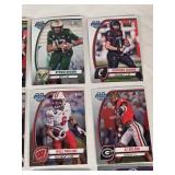 Lot of 39 1st Bowman Football Cards featuring various players including Deontae Lawson, Francisco Mauigoa