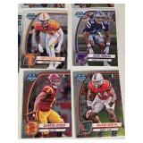 Lot of 39 1st Bowman Football Cards featuring various players including Deontae Lawson, Francisco Mauigoa
