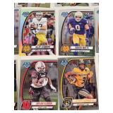 Lot of 39 1st Bowman Football Cards featuring various players including Deontae Lawson, Francisco Mauigoa