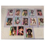 Lot of 13 Vintage Oversize Basketball Cards Featuring John Williamson, Curtis Rowe, Jo Jo White, and Others