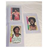 Lot of 13 Vintage Oversize Basketball Cards Featuring John Williamson, Curtis Rowe, Jo Jo White, and Others