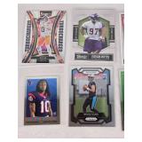 Lot of 9 Rookie Football Cards Featuring Bryce Young, DeAndre Hopkins, and Others