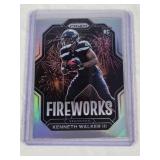 Kenneth Walker III Rookie 2022 Panini Prizm Fireworks Silver Holo #F-25 - Seattle Seahawks Football Card
