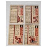 Lot of 4 Vintage High Number 1959 Baseball Cards Featuring Bob Speake, Art Fowler, Solly Hemus, and Elmer Singleton.