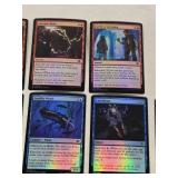 Lot of Magic: The Gathering Foil Cards Including Steelfin Whale, Faithless Salvaging, and Kitchen Imp