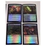 Lot of Magic: The Gathering Foil Cards Including Steelfin Whale, Faithless Salvaging, and Kitchen Imp