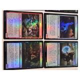 Lot of Magic: The Gathering Foil Cards Including Steelfin Whale, Faithless Salvaging, and Kitchen Imp