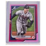 Austin Riley 2023 Bowman Pink Parallel SP #59 and Numbered 94/299 - Atlanta Braves Baseball Card
