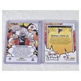 Lot of 2 Rookie Inserts Featuring Shedeur Sanders and Michael Penix Jr. Rookie Cards from 2024/2025 Donruss Bomb Squad Series - NFL Football Cards