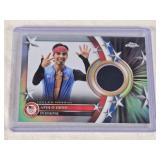 Apolo Ohno 2026 Topps Chrome Refractor Relic - United States Olympic Team Speedskating Card