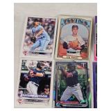 Lot of 22 Minnesota Twins Baseball Cards Featuring Players Like David Ortiz, Royce Lewis, and Joe Ryan with Rookies and Holo Features