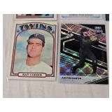 Lot of 22 Minnesota Twins Baseball Cards Featuring Players Like David Ortiz, Royce Lewis, and Joe Ryan with Rookies and Holo Features