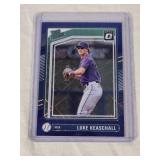 Luke Keaschall 2024 Donruss Optic Blue Laser Prizm #152 - Minnesota Baseball Card