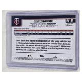 Carson McCusker Rookie 2025 Topps Chrome Blue Refractor #USC155 and Numbered 174/199 - Minnesota Twins Baseball Card