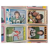 Over 40 1970s Vintage Football Cards Featuring Players Like Len Barney, Roman Gabriel, and Ken Burroughs