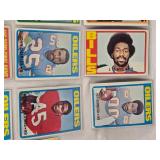 Over 40 1970s Vintage Football Cards Featuring Players Like Len Barney, Roman Gabriel, and Ken Burroughs