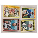 Over 40 1970s Vintage Football Cards Featuring Players Like Len Barney, Roman Gabriel, and Ken Burroughs