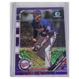 Royce Lewis Rookie 2019 Bowman Chrome Purple Shimmer Refractor #BCP-151 - Minnesota Twins Baseball Card