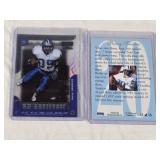 Lot of 2 Barry Sanders Football Cards featuring Playoff Momentum and Fleer Ultra Hot Numbers