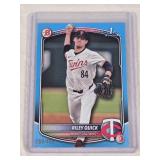 Riley Quick Rookie 2025 Bowman Sky Blue SP #BD-23 and Numbered 289/499 - Minnesota Twins Baseball Card