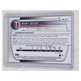 Riley Quick Rookie 2025 Bowman Sky Blue SP #BD-23 and Numbered 289/499 - Minnesota Twins Baseball Card