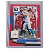 Justin Herbert 2022 Panini Donruss Press Proof Red SP #294 - Los Angeles Chargers Football Card